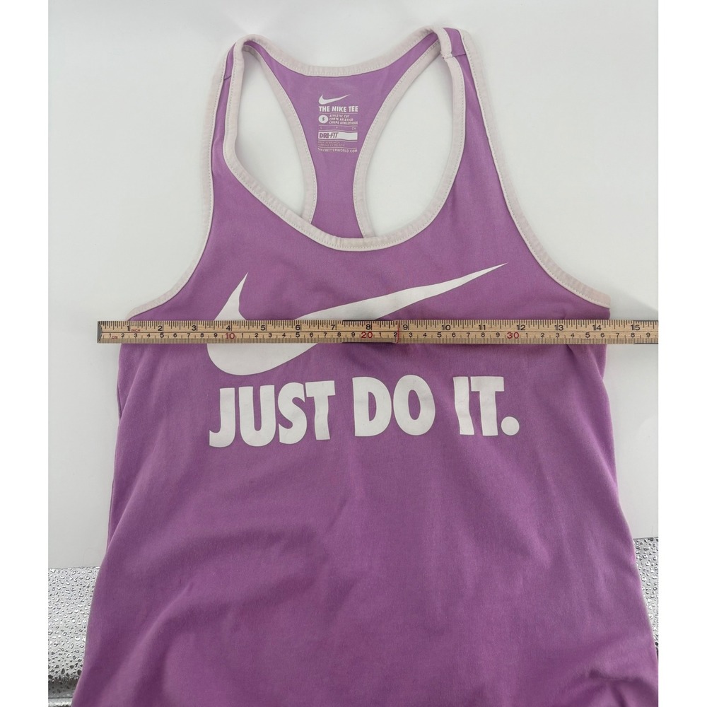 Nike Women Purple Just Do It Dri-Fit Racerback Tank Top Vintage Y2K Small - Picture 5 of 6